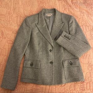 Micheal Kors Grey and White Wool Blazer